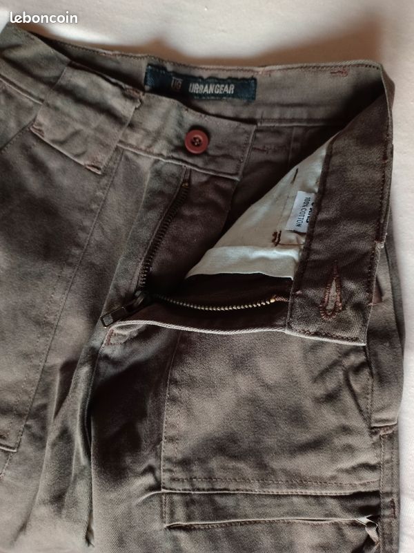 Pantalon 6 ans en coton épais marron (image 6)