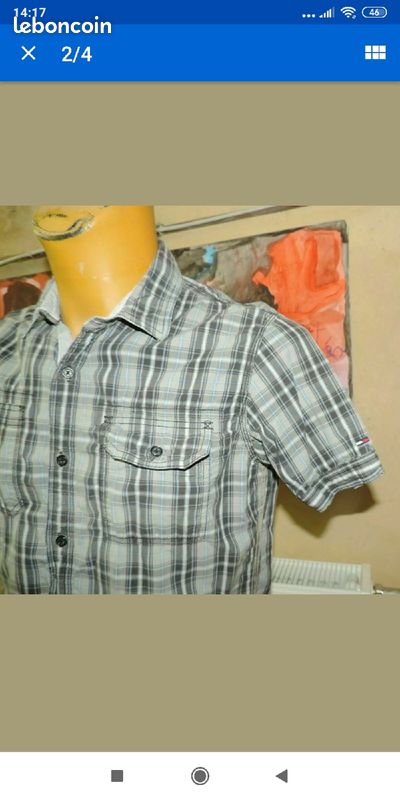 Chemise Tommy Hilfiger manches courtes carreaux (image 1)