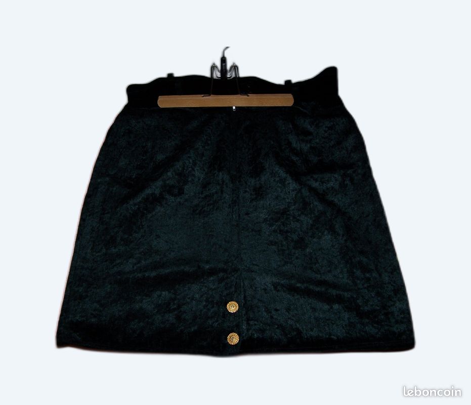 JUPE droite velours noir Vêtements