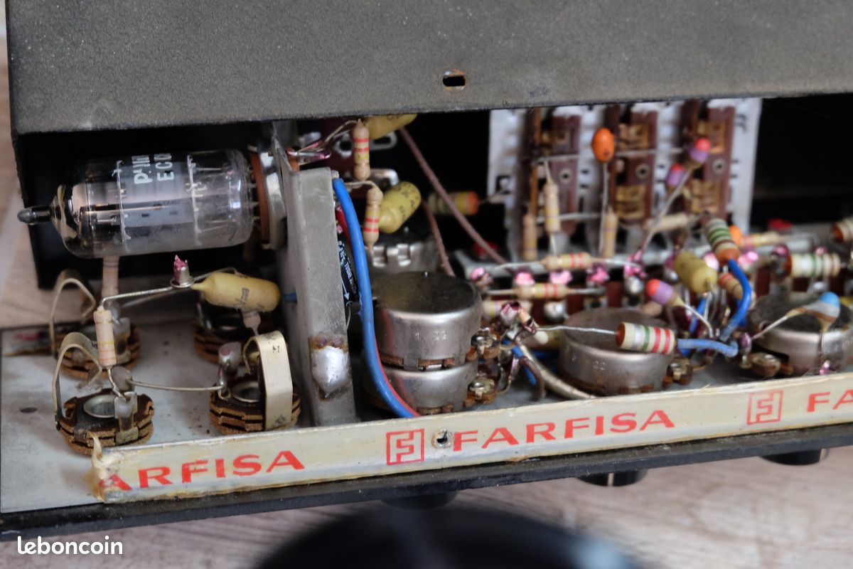 Ampli à lampes FARFISA FR 40 vintage années 60 restauré (image 11)