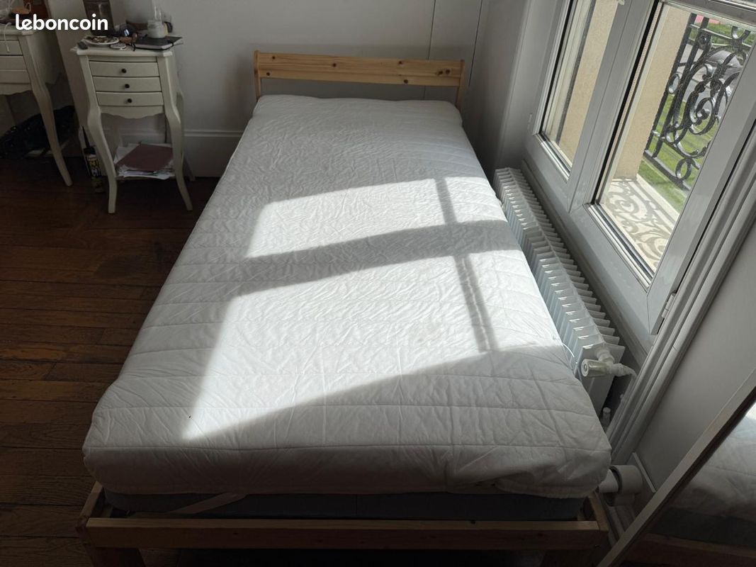 Lit IKEA NEIDEN + matelas IKEA VESTMARKA (image 2)