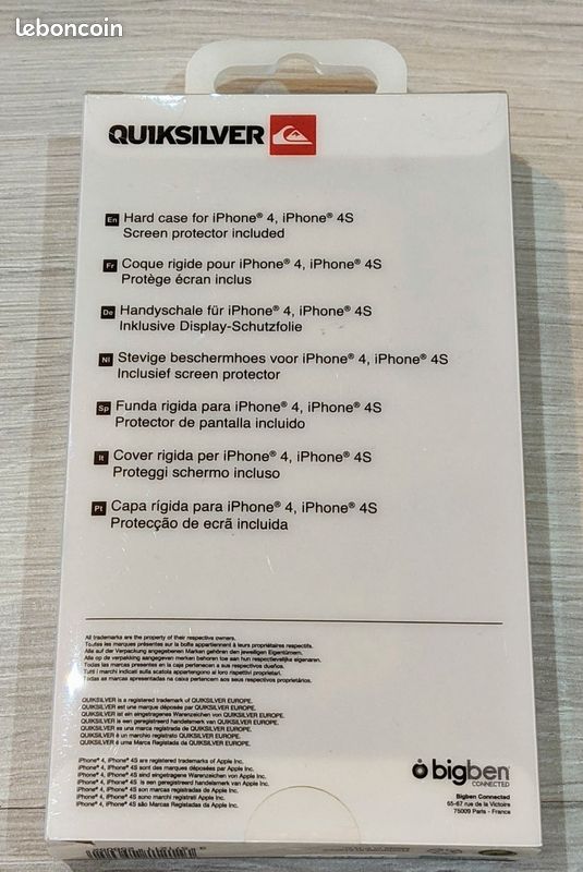Coque iPhone 4 / 4S Quiksilver neuve (image 2)