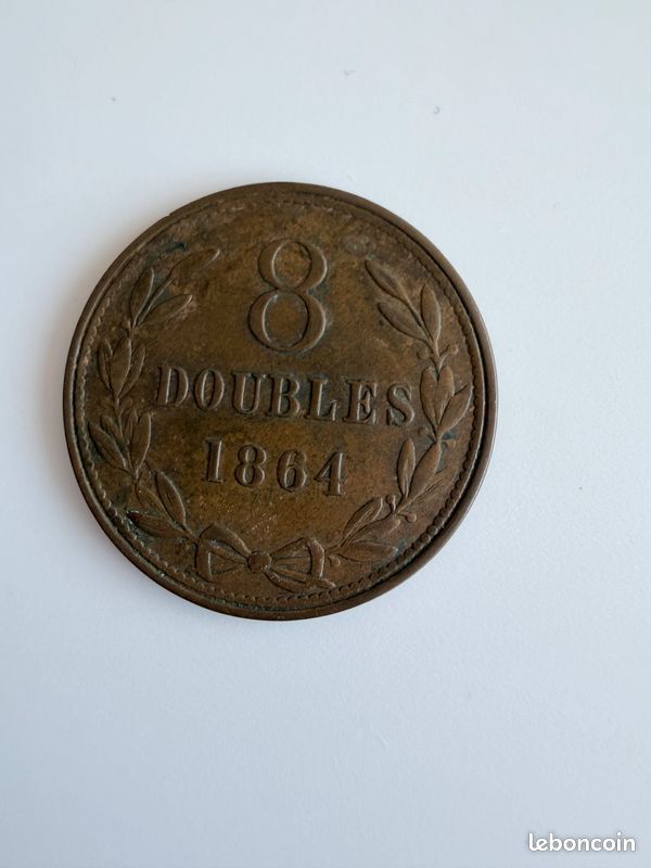 8 Doubles armes du baillage de Guernesey 1864 (image 1)