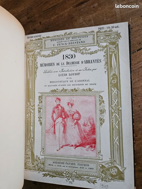 Livre ancien : Loviot - Mémoires de la Duchesse d'Abrantès (image 3)