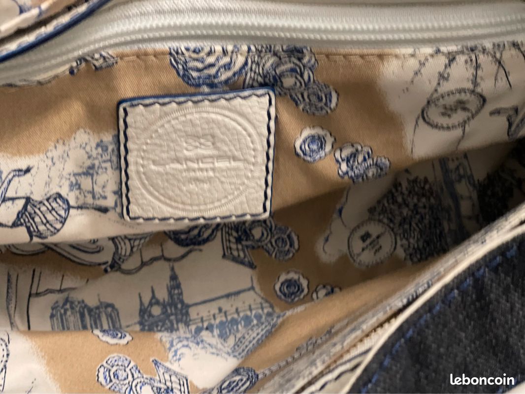 Sac Lancel cuir et demim jean (image 9)