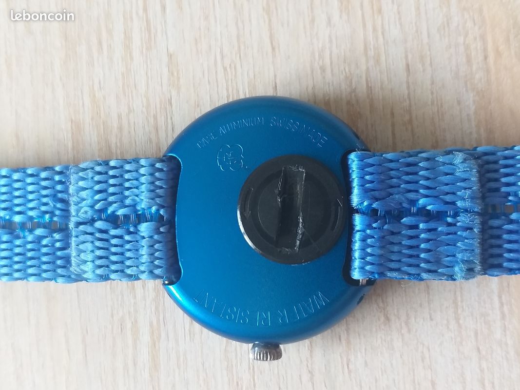 Vintage 80s - Montre collector Flik Flak (Swatch) bleue (image 4)