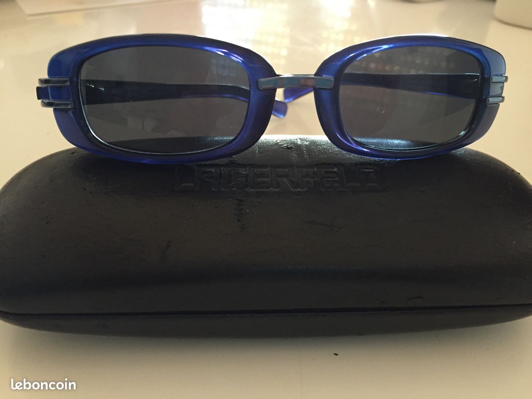 Lunettes soleil Lagerfeld bleu nuit (image 1)