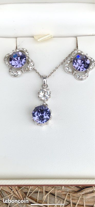 Kilkenny Silver, Irlande. Ensemble collier et boucles d'oreilles en argent. Neuf (image 2)