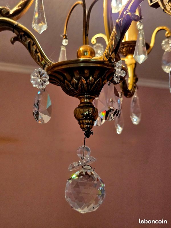Lustre ancien avec pampilles (image 2)