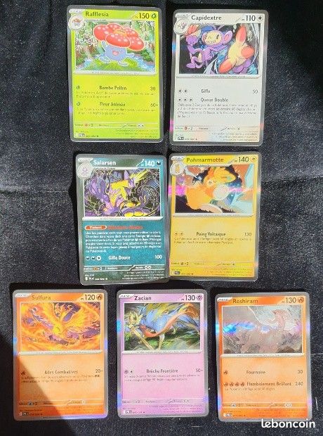 Lot de 150 cartes pokemon dont 1 ultra rare et 25 brillantes dans pokebox et tin (image 1)