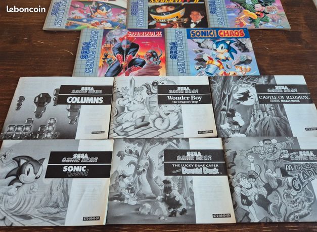Lot De 3 Notices/manuels Pour Jeux Sega Game Gear - Inclut Prince Of Persia - Bon état