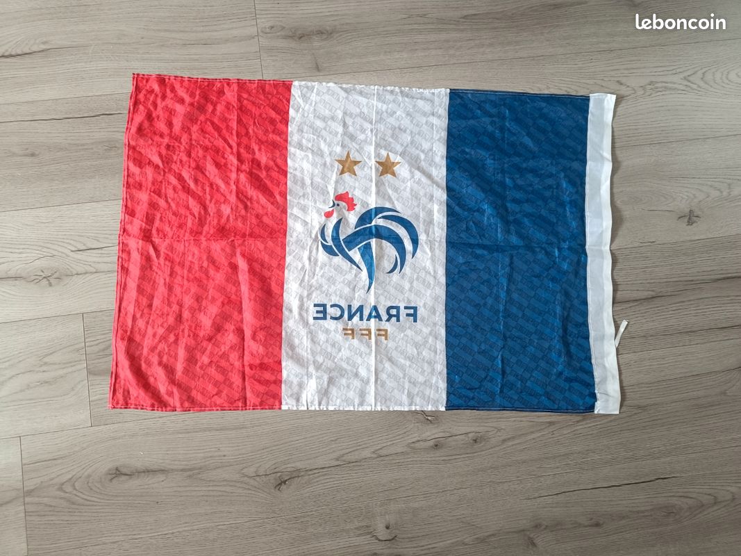 Lot De 10 Drapeaux France Plastique 16x10cm - Pour Supporters Football - Neuf
