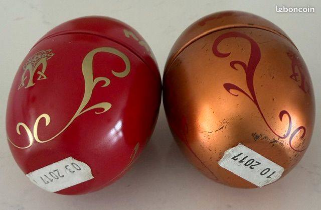 Lot de 2 oeufs en métal Maxim's (image 2)