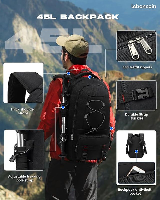 DHgate LHI Sacs À Dos Tactiques 45L 35L 25L Sacs À Dos De Voyage Imperméables Pour Randonnée En Plein Air Avec Porte Bouteille Pour Hommes Et Femmes Dès 19,27