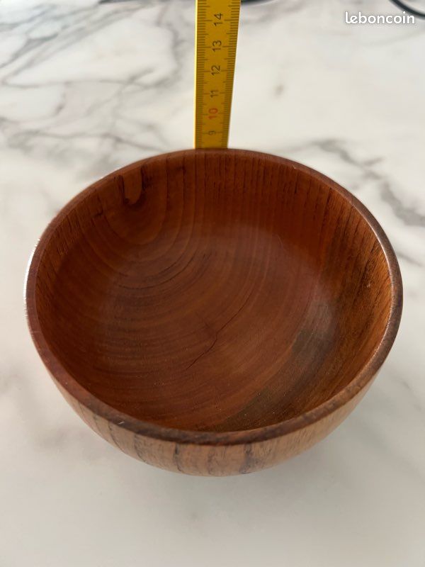 1 Bol En Bois Massif, 14 Cm De Diamètre Par 8 Cm, Pour Le Riz, La