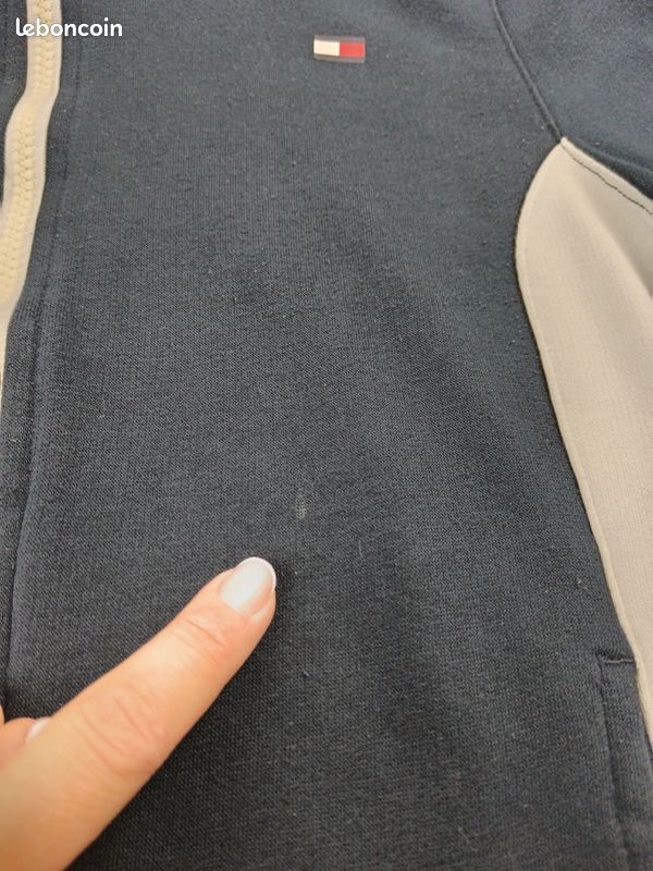 Tommy Hilfiger | cardigan gilet street sport full zip taille M 38 woman waistcoat | bleu #THPF195 (image 5)