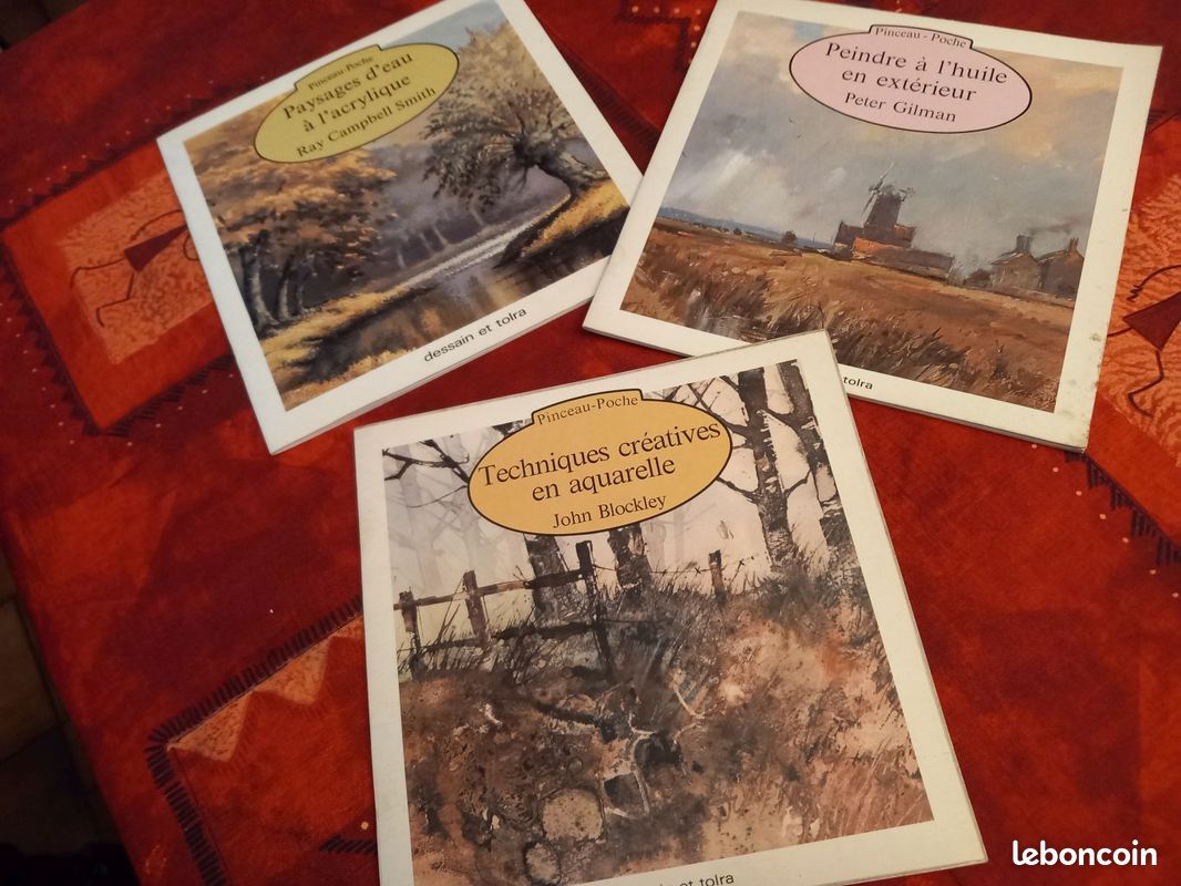 3 livres pour artistes, collection "pinceau-poch" : acrylique, huile, aquarelle (image 1)
