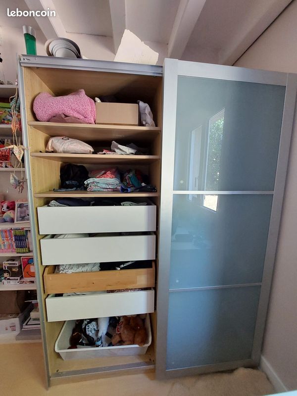 Armoire - dressing IKEA PAX avec portes coulissantes en verre (image 2)