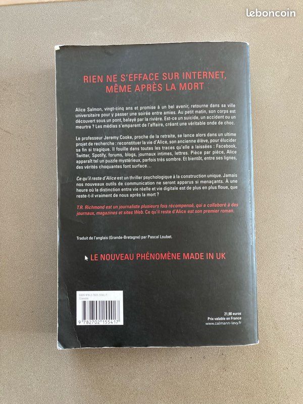 Livre « Ce qu’il reste d’Alice » (image 2)