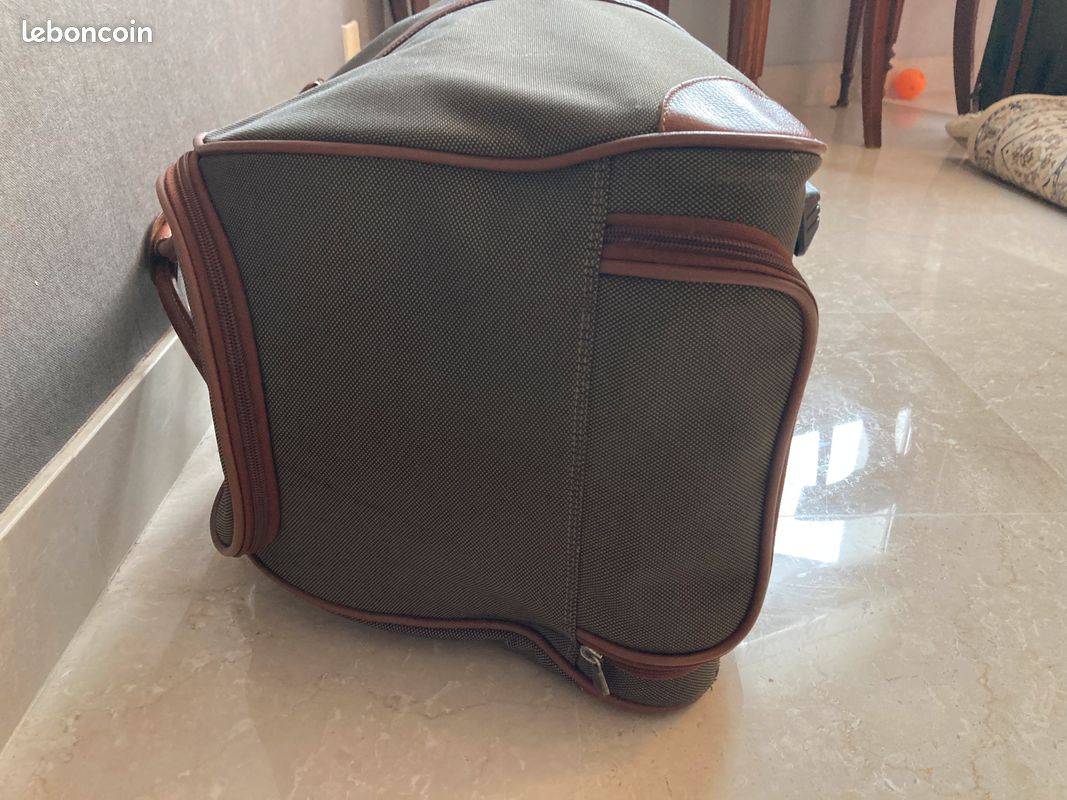 Valise - Sac de voyage - Lonchamps vintage - cuir et toile enduite (image 6)