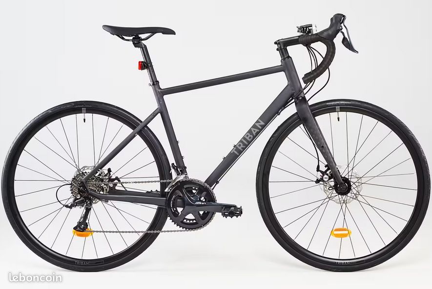 Velo route cyclotouriste triban rc500 noir (image 2)