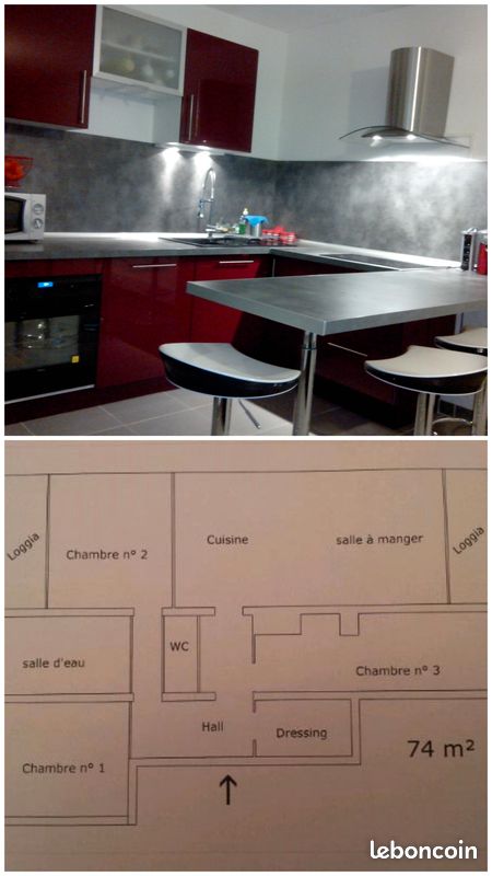 Appartement 4 pièces 74 m² · à Compiègne · 74 m² · 980 €/mois