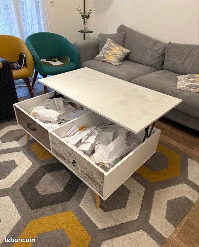 Table basse relevable (image 2)