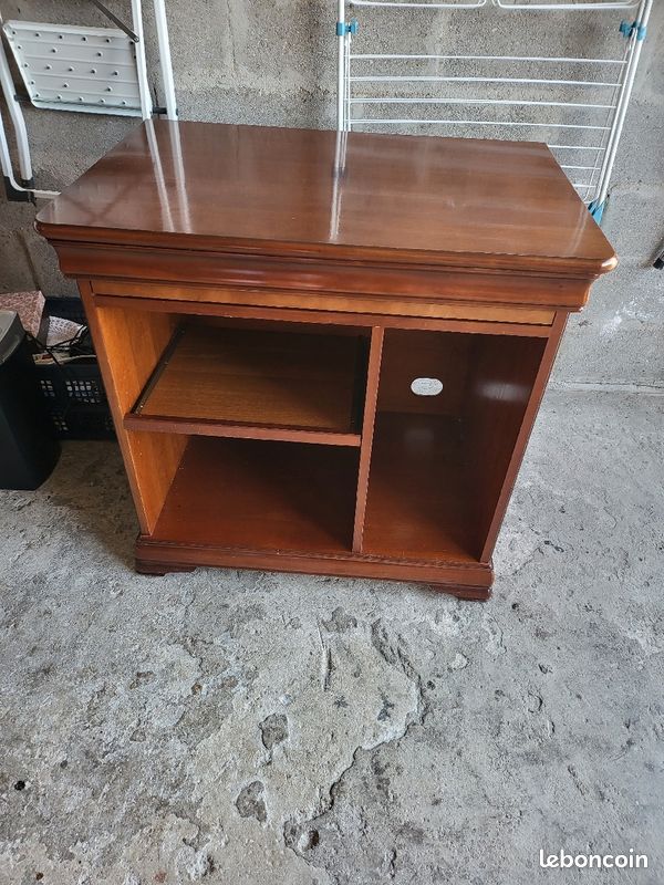 Bureau ordinateur bois massif (image 1)