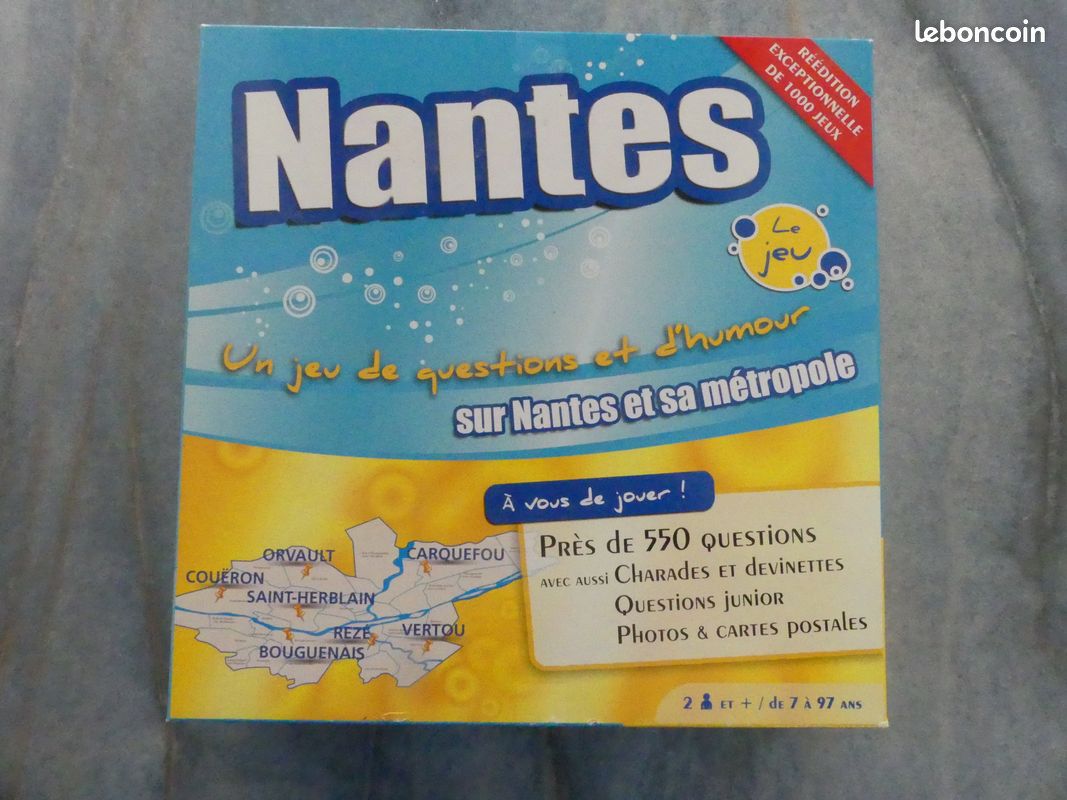 Jeu de société Nantes. Un jeu de questions et d'humour sur Nantes (image 1)