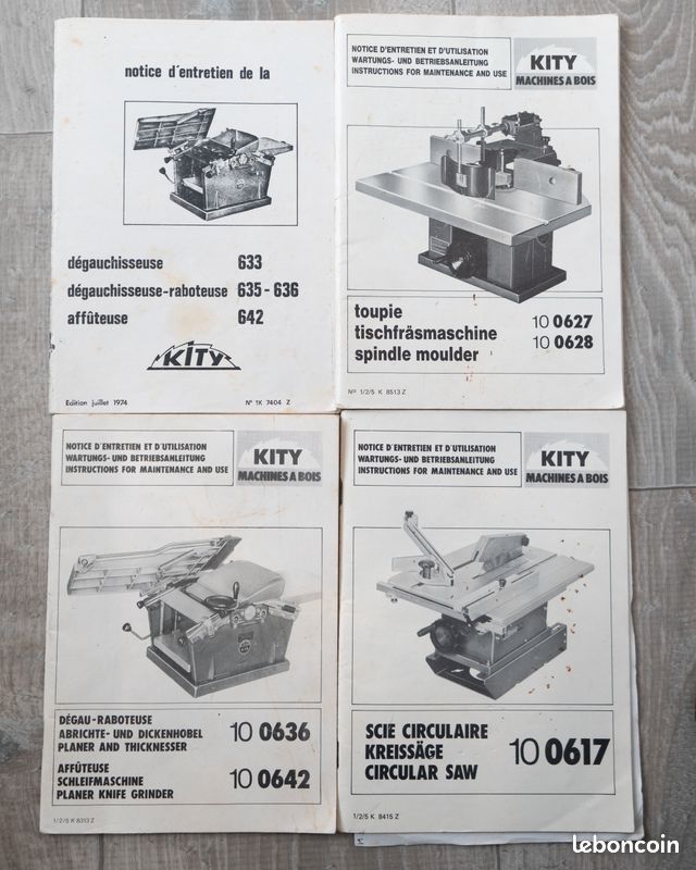 Machines à bois Kity — Dégau-raboteuse 636 + Scie circulaire 617 sur table avec moteur (image 4)
