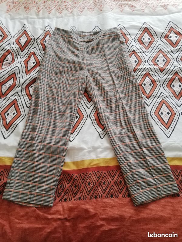 Pantalon court anglais pied de poule Vêtements