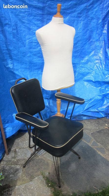 Fauteuil/chaise vintage du coiffeur/barbier (image 1)