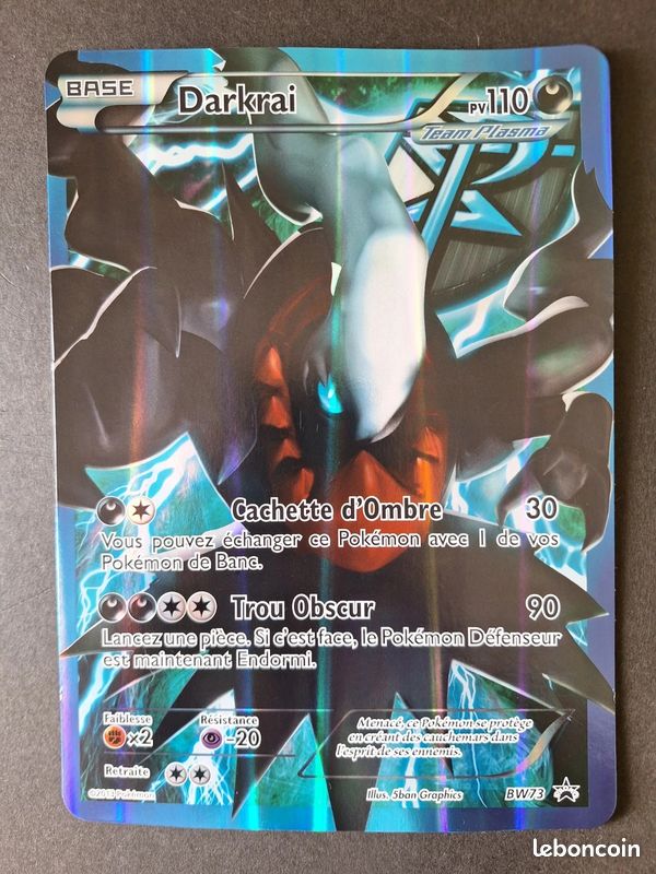Darkrai Full Art BW73 JUMBO (Grand Format) Carte Pokemon Promo 