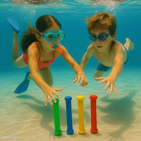 POWLYB 46pcs Jouets Plongée Piscine - Kit Complet Avec Porte, Torpilles Et Animaux Pour Enfants