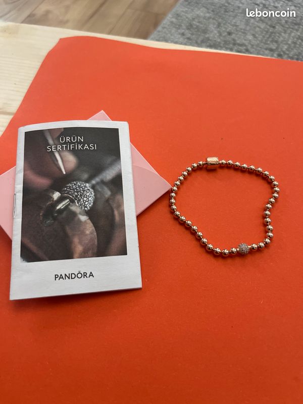 Vente bracelet or rose avec pierre (image 2)