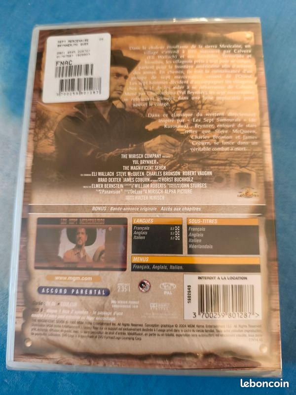 Les sept mercenaires DVD neuf sous blister (image 2)