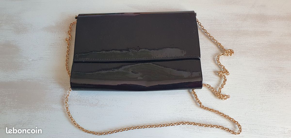 Pochette soiree verni noir (image 1)