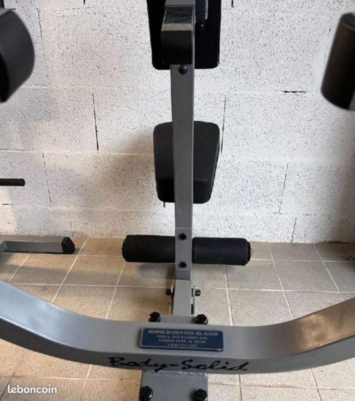 Rameur Assis Bodysolid GSRM40 - Machine Renforcement Dos, Dorsaux - Siège Ajustable, Poignées Réglables - Pour Disques Standards/olympiques