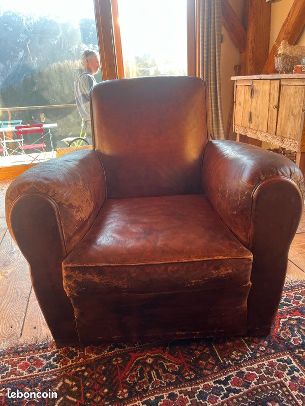 Fauteuil club cuir (image 1)