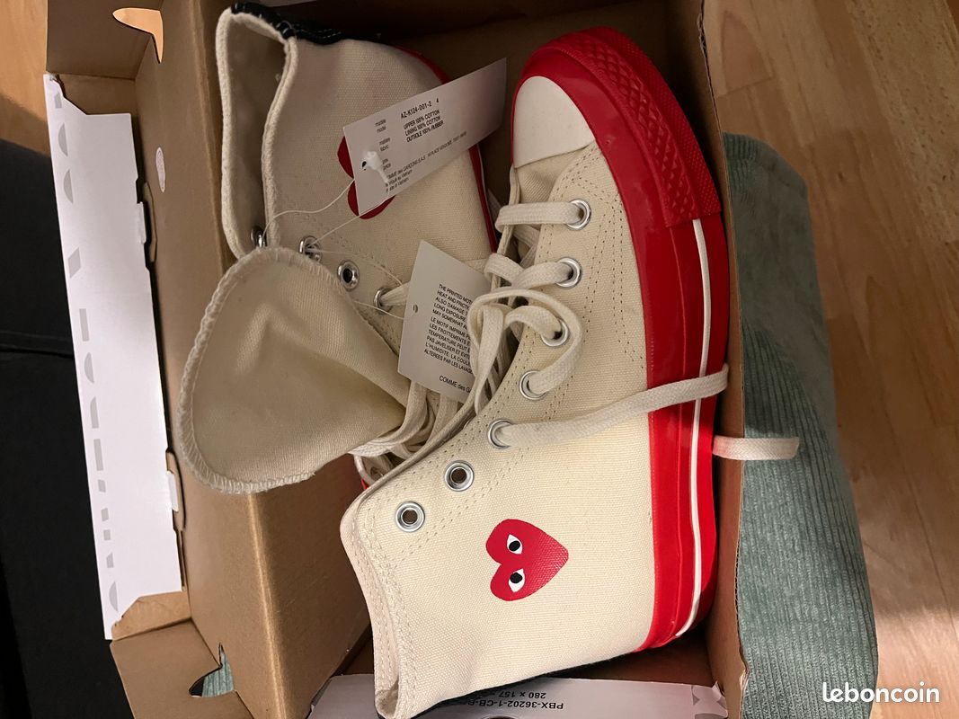 Converse x Comme des Garçons PLAY – authentiques (taille 36.5) (image 2)