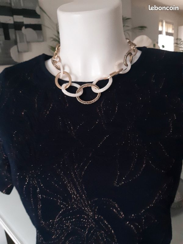 Une robe bleu marine taille 36 marque Camaieu (image 5)