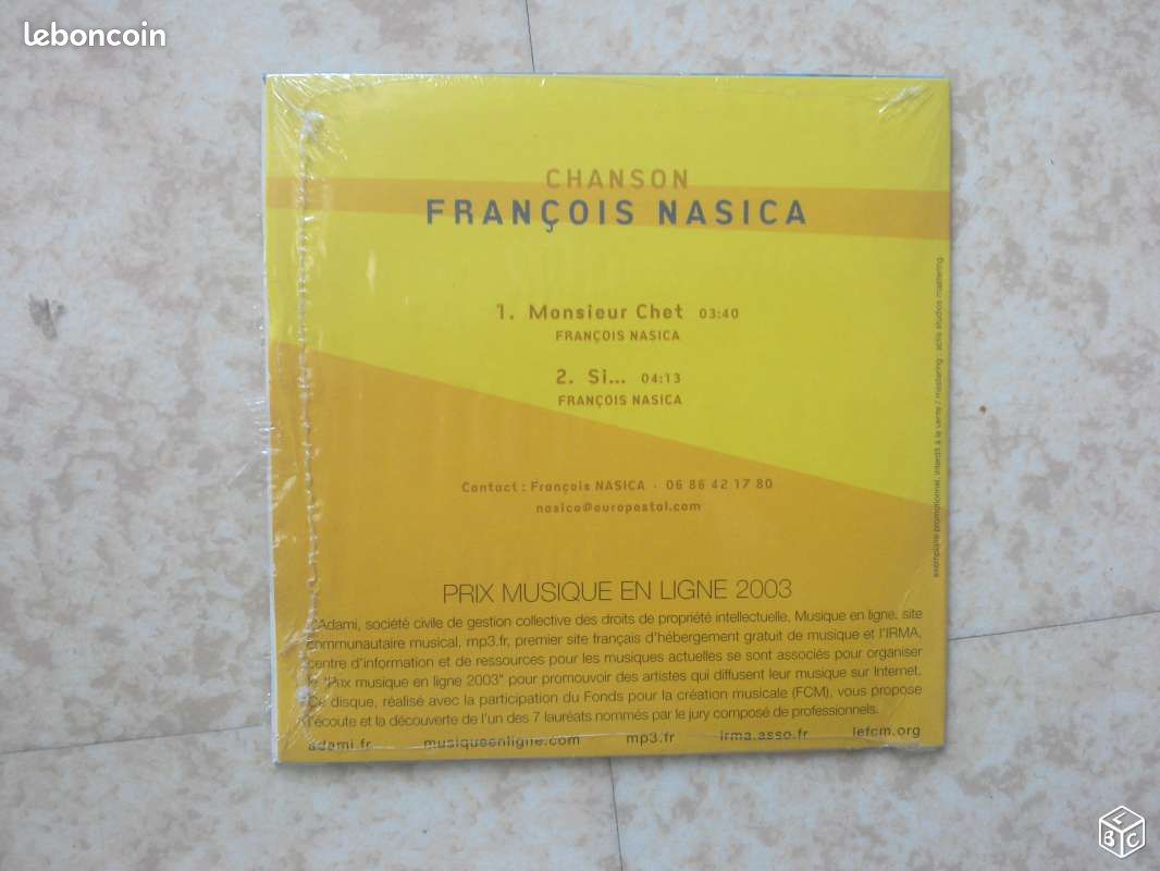 François nasica - chanson - cd - 2003 (image 2)