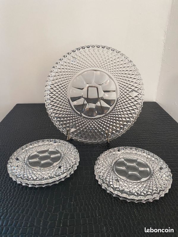 Dessous plat et bouteilles cristal vintage (image 2)