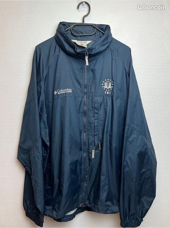 Coupe-vent Columbia Fbi Vintage Marine Homme L (image 1)