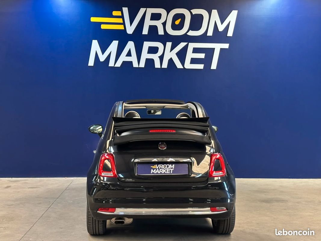 FIAT 500 1.2 69ch 69 LOUNGE - 2019 - 38 000 km - CarPlay - Cabriolet (image 4)