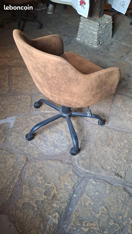 Lot de 7 fauteuils de bureau / salle à manger – Style Industriel / Vintage (image 5)