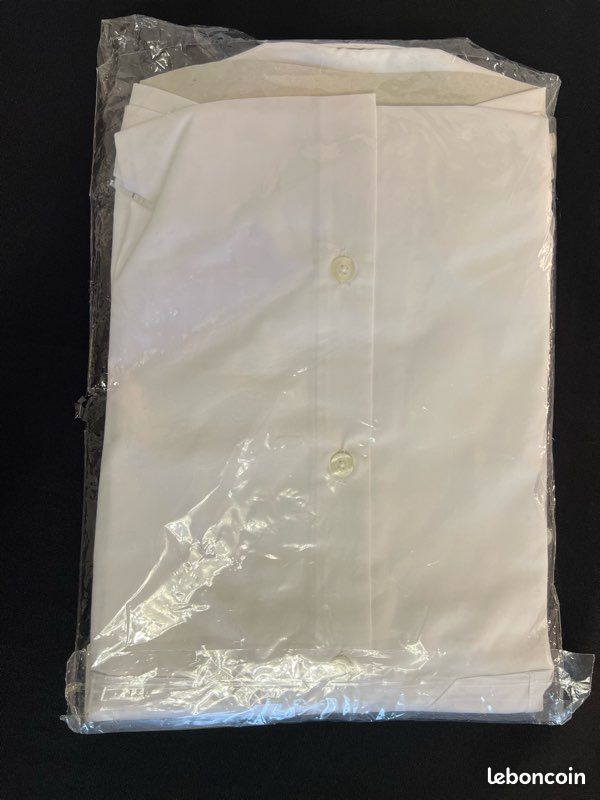 Chemise Homme Façonnable Blanche Quadrillée - Taille 40 - Comme Neuve