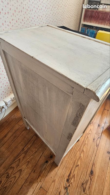 Commode en bois chiffonier 5 tiroirs ancienne (image 7)