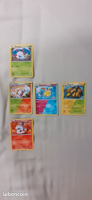Lot de 5 cartes Pokemon (image 1)