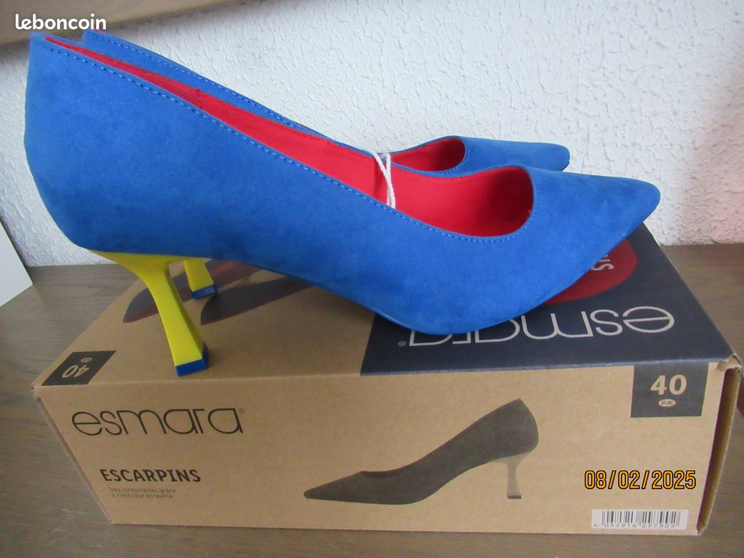 Escarpins Esmara Rouge édition Limitée 2025 - Taille 37 - Talons Hauts - Neuf Avec Boîte